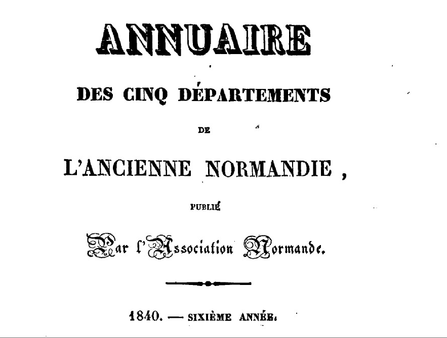 annuaire des départements normands 1840